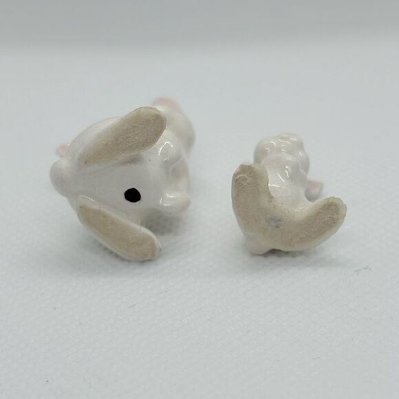 Retired vintage Hagen Renaker Mama and Baby Bunny Miniature Ceramic figures - Picture 5 of 11
